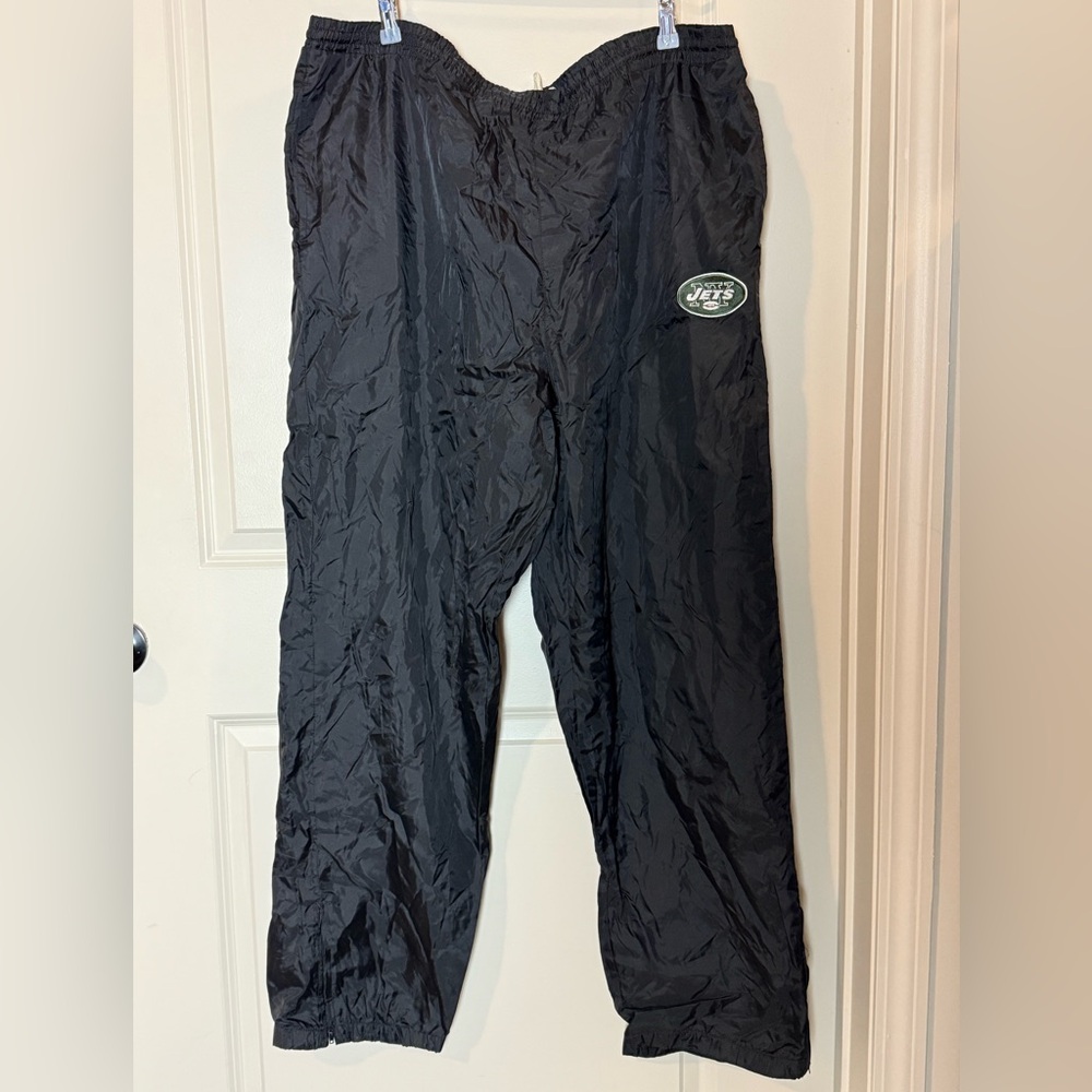 Men’s Jets Black Windbreaker Pants